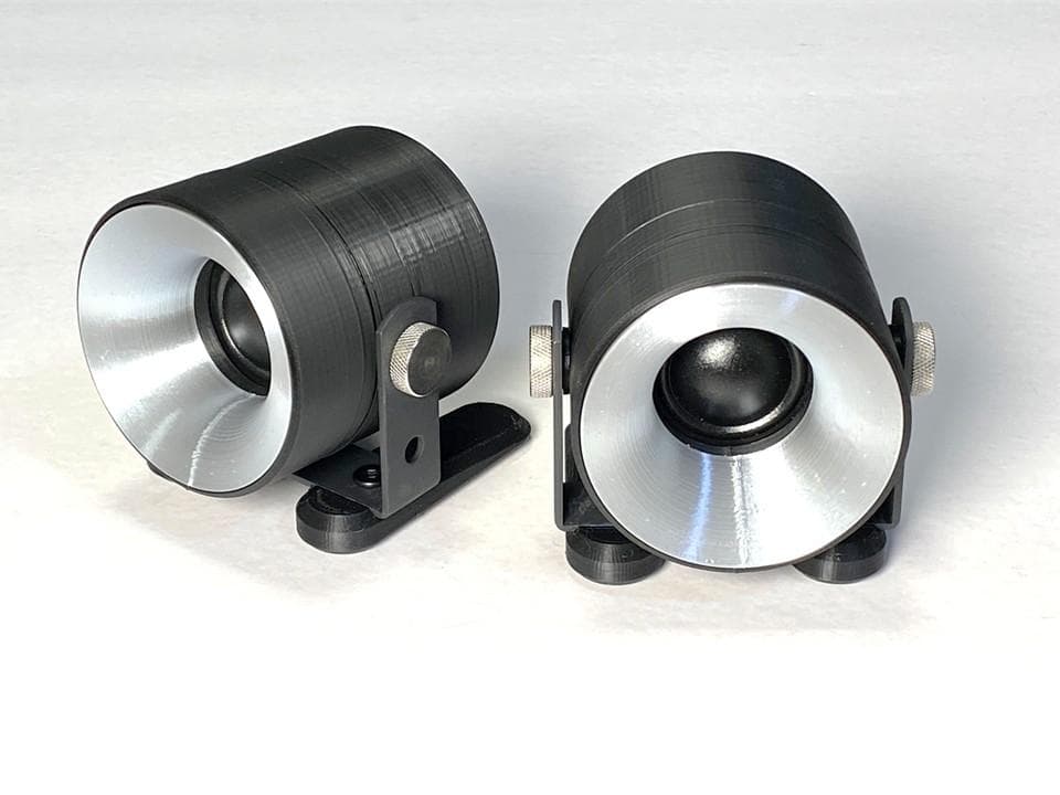 アドオン■高能率97dBホーンツイーター2個セット■ブラック/シルバーGHK03