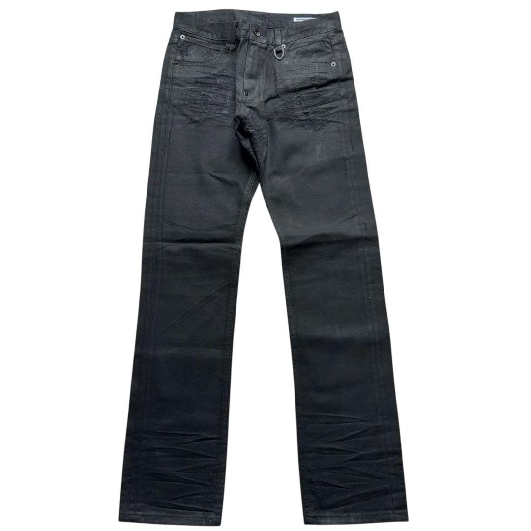 パンツ semantic 00s y2k coating repair denim