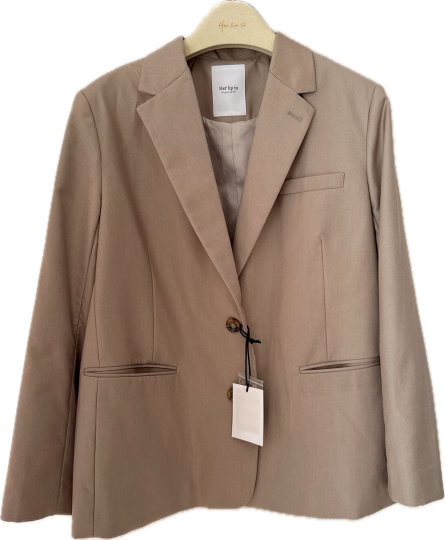 ジャケット・アウター herlipto Twill Oversized Jacket beige S