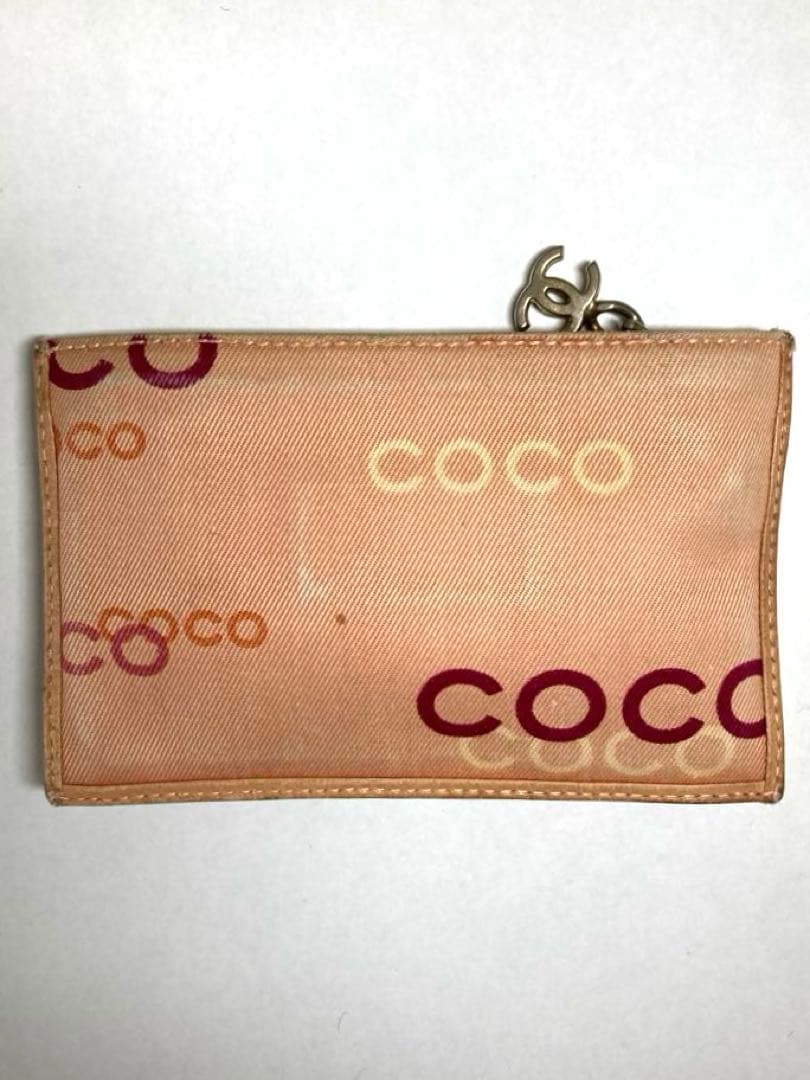 シャネル　キャンバス　キーリング付き　ケース　カードケース　箱付き