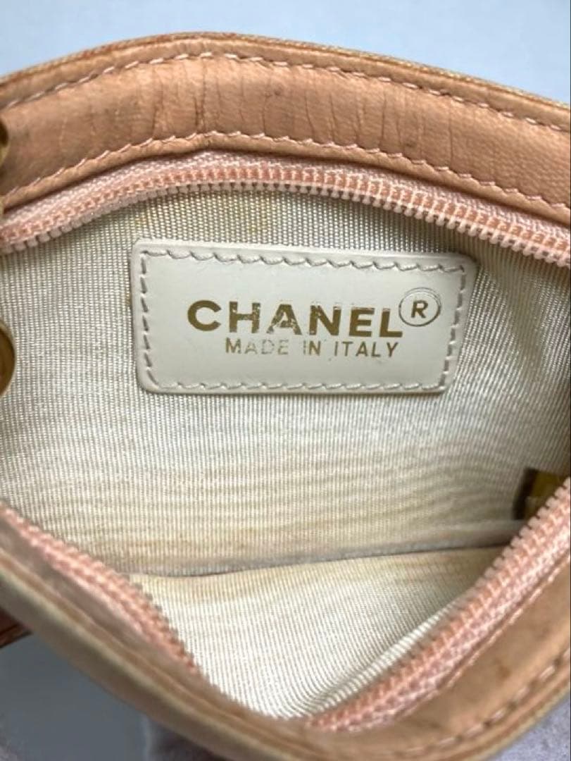 シャネル　キャンバス　キーリング付き　ケース　カードケース　箱付き