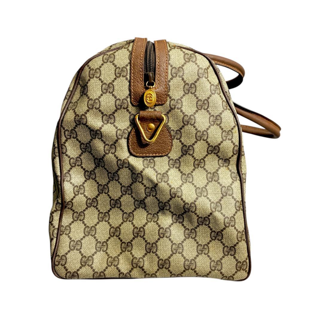 GUCCI OLD GGキャンバス ボストンバッグ ブラウン 70s 80s