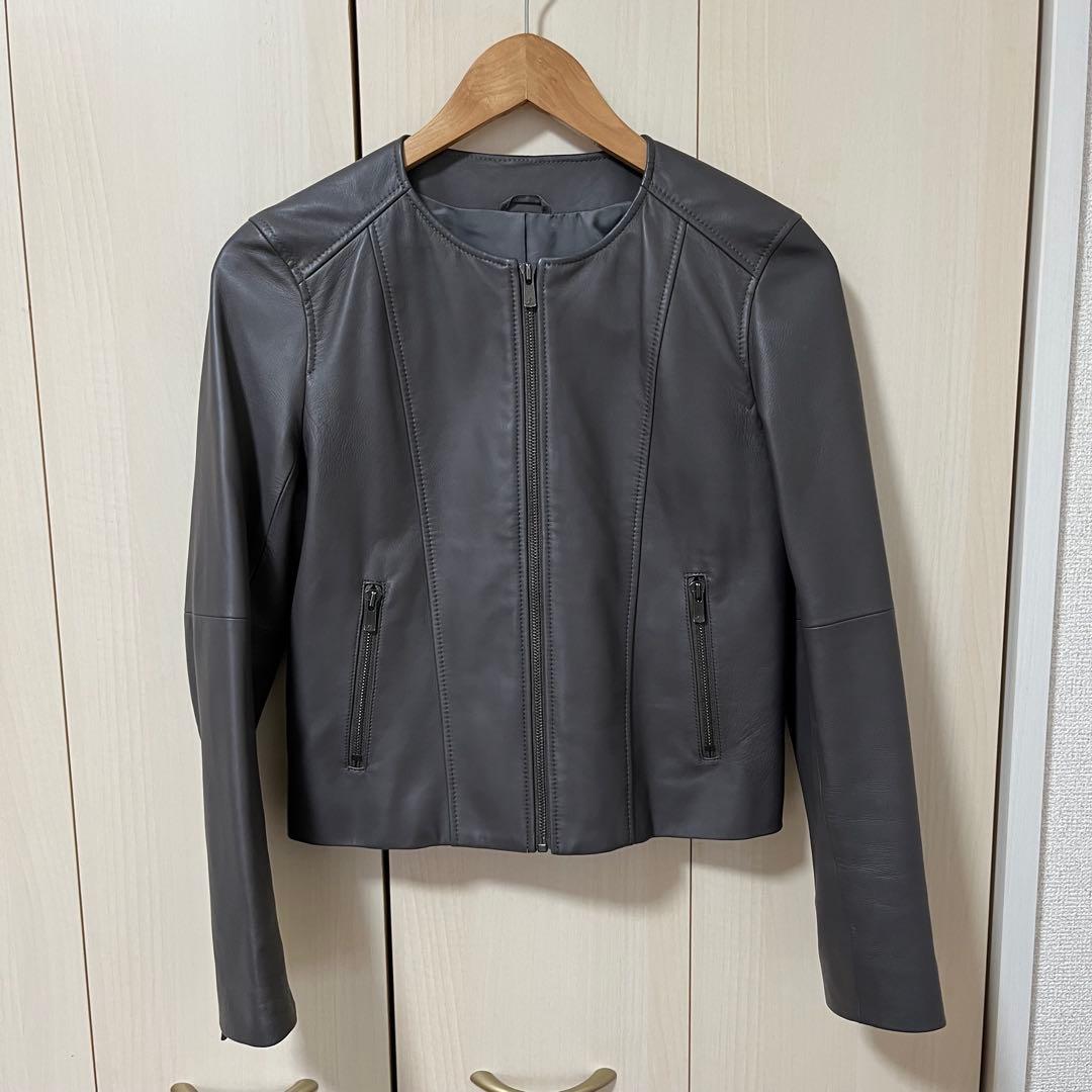 ANAYI アナイ ノーカラーライダースジャケット