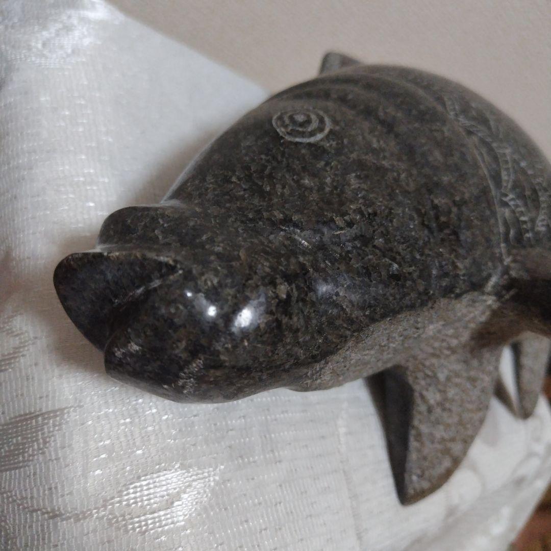 鯉の置物　御影石