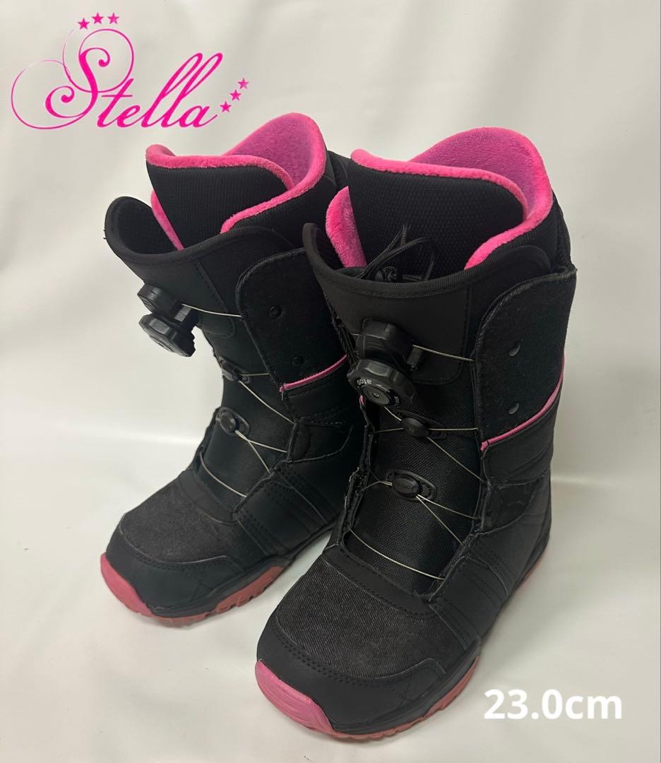 STELLA レディース　スノーボードBOAブーツ ブラック/ピンク23.0cm