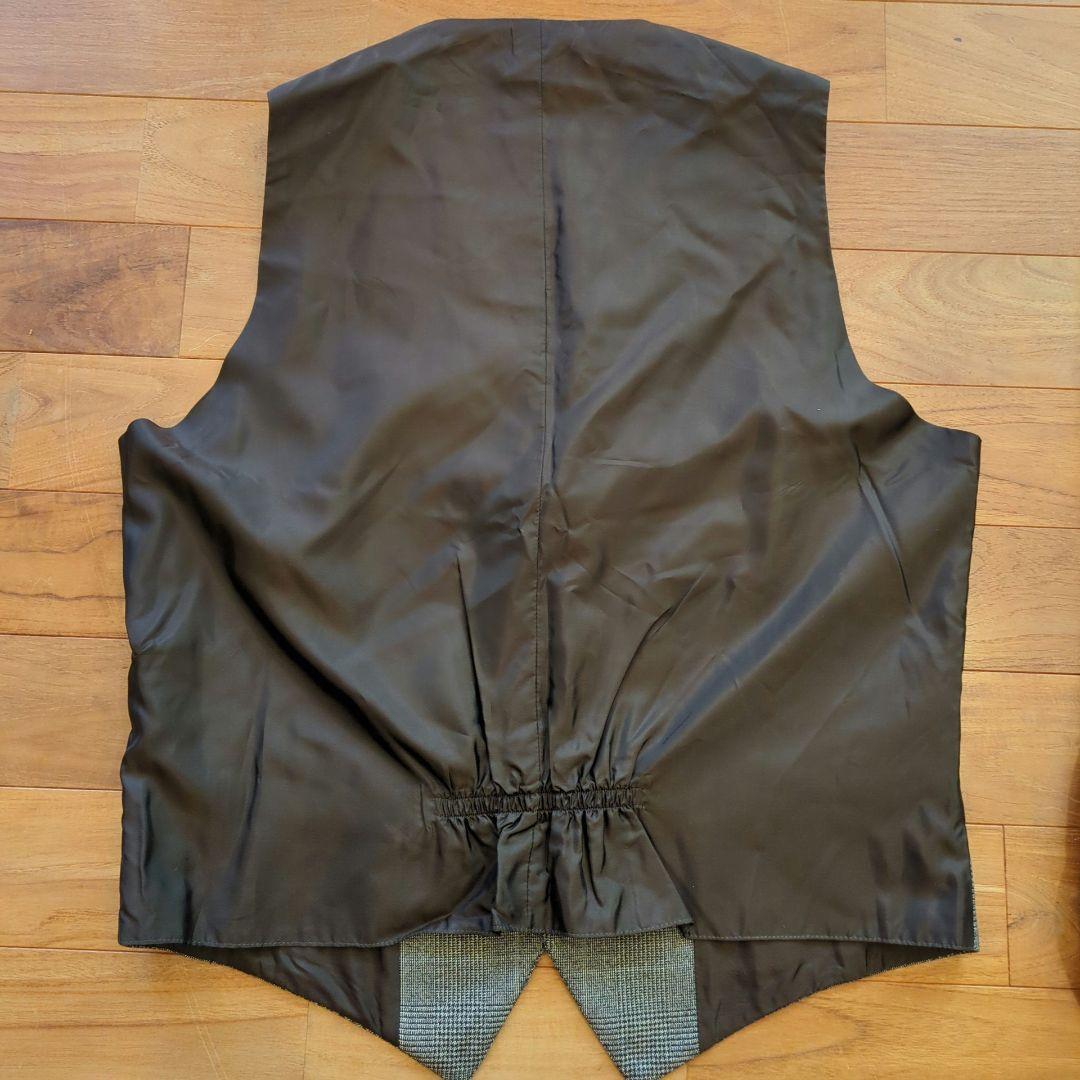 美品 2点セット◆タリアトーレ イタリア製 チェック柄 ビジネスジャケッ＆ジレ