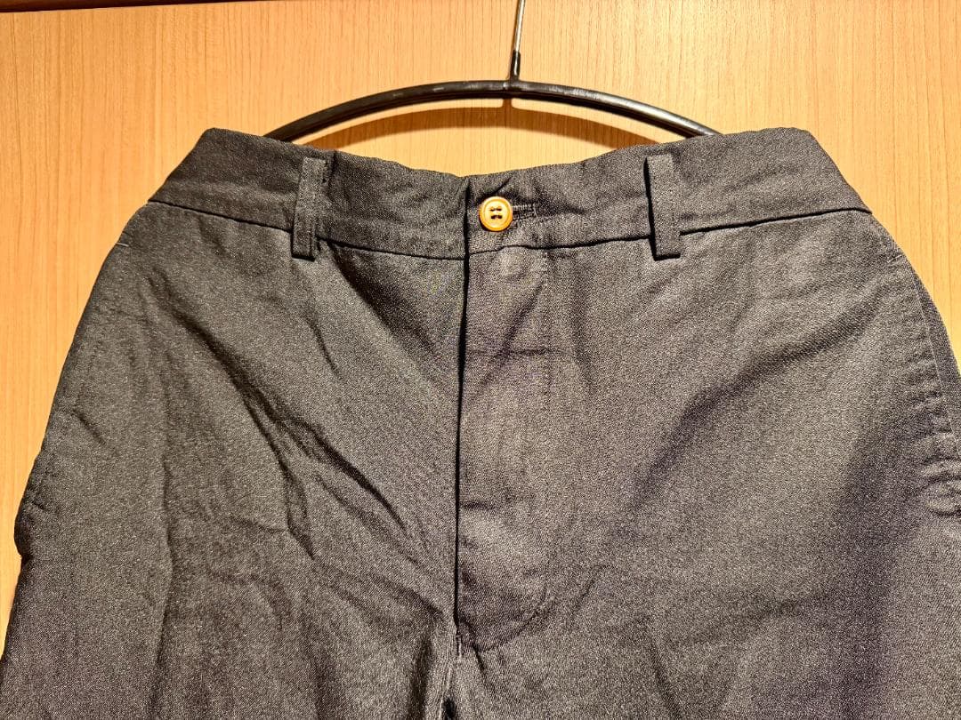 コムデギャルソンオムプリュス ポリ縮絨 スラックス パンツ 黒 L