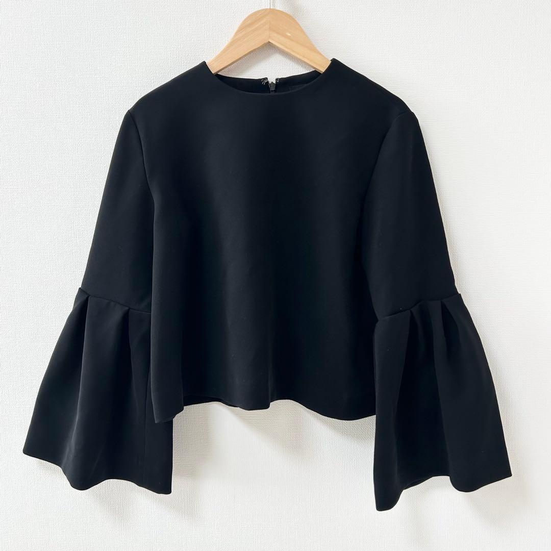 美品✨ヨーコチャン　フレアスリーブブラウス　ブラック　38