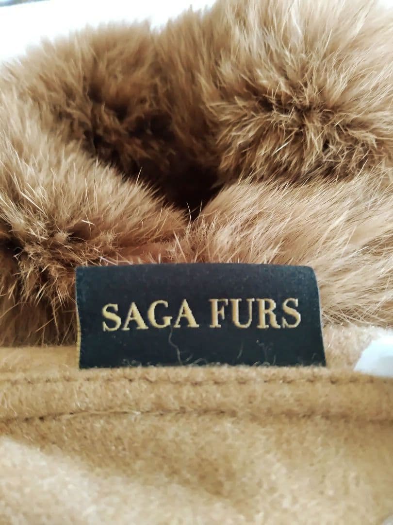 土日限定❣️底値【SAGA FURS】カシミヤ100% FOXファー ケープ