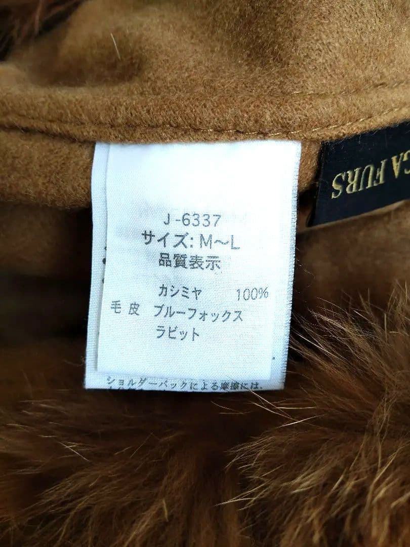 土日限定❣️底値【SAGA FURS】カシミヤ100% FOXファー ケープ