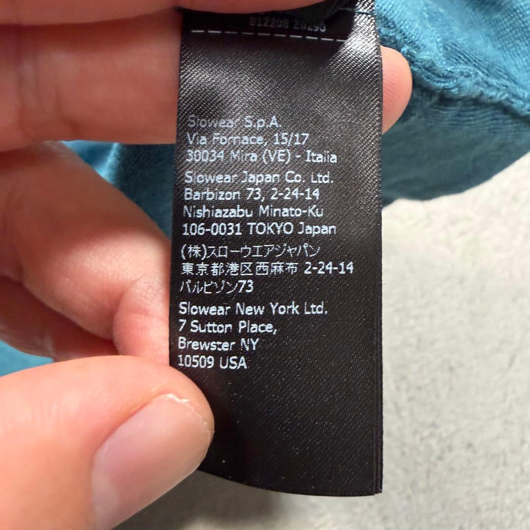 ザノーネ　ニット　シャツ　46サイズ　ウール　ブルー系