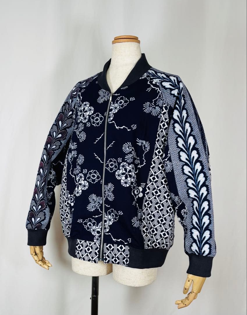 浴衣リメイク　95番パッチワーク仕様スカジャン風