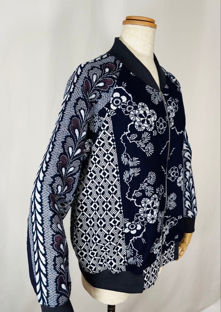 浴衣リメイク　95番パッチワーク仕様スカジャン風