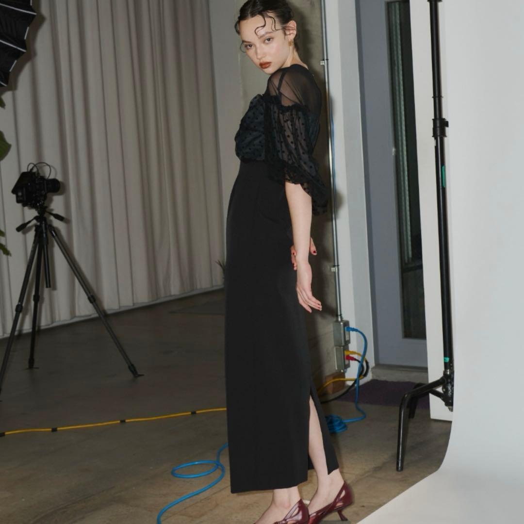 ANDRESD フロッキードットワンピース　新品未使用