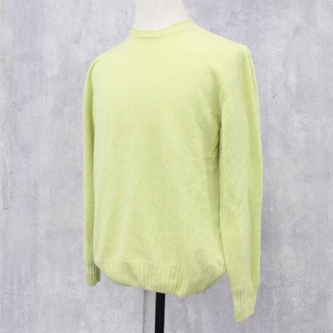 ◇良品 Loro Piana ベビーイエロー クルーネックニット カシミヤ
