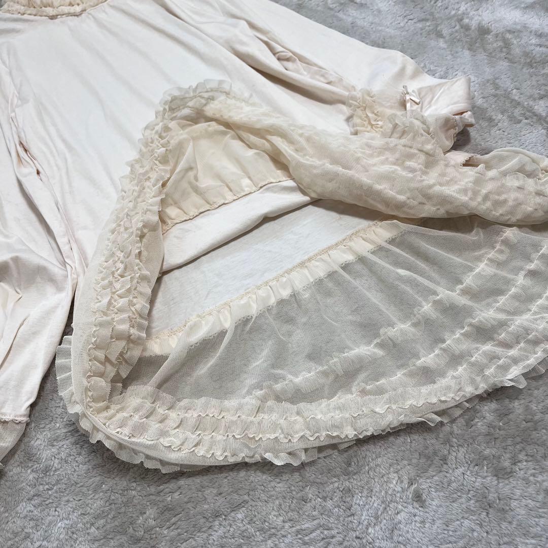 ピンクハウス　フリル　ティアード　ドッキング　チュニック　カットソー