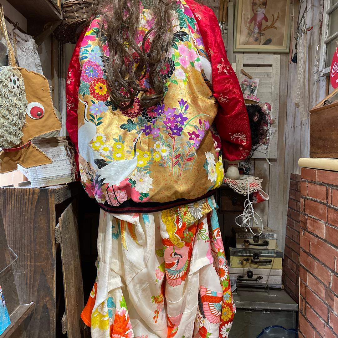 レオさま❣️ 専用子供着物リメイク 変形ワイドパンツ