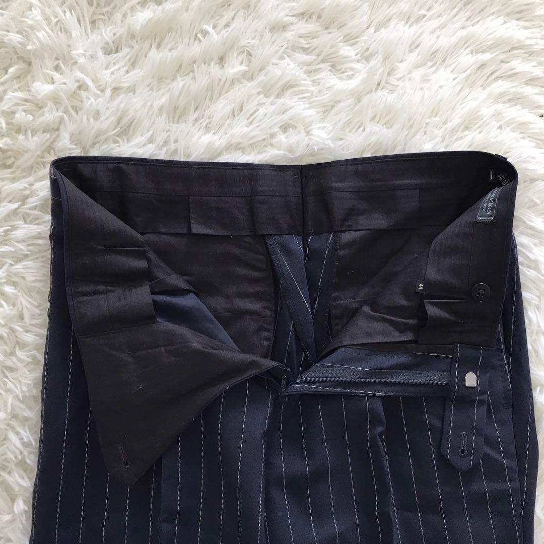 高級✨SOVEREIGN ユナイテッドアローズ スーツ ストライプ ネイビー