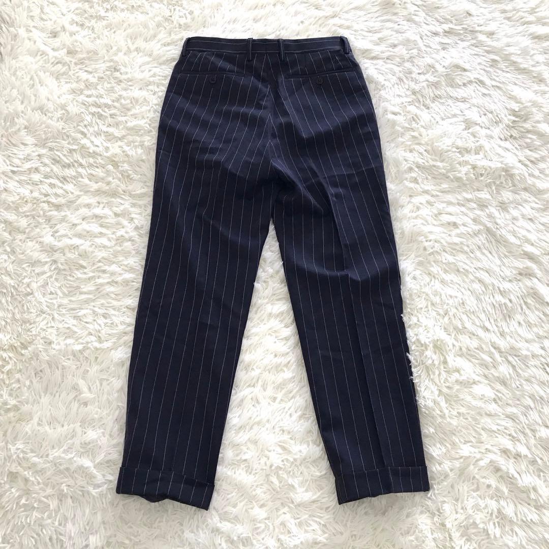 高級✨SOVEREIGN ユナイテッドアローズ スーツ ストライプ ネイビー