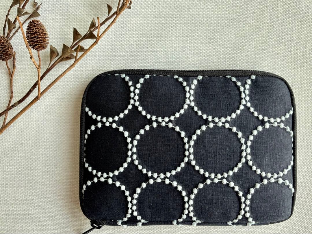 【マルチケース】ミナペルホネン タンバリン navy × light blue