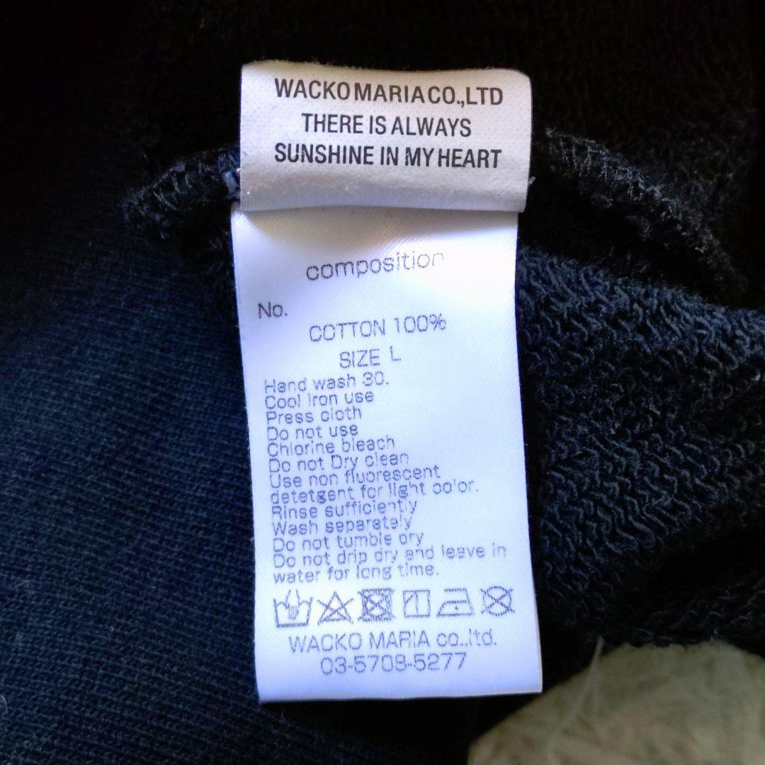 【即売】WACKO MARIA　トレーナー　スウェット　ブラック　L　刺繍ロゴ