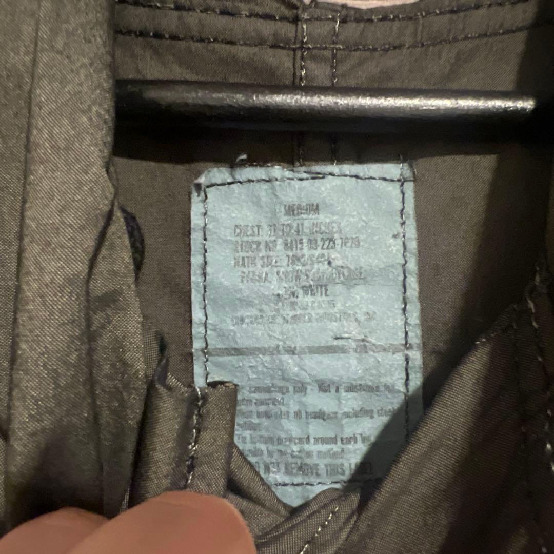 スノーカモパーカー　後染め　ブラック