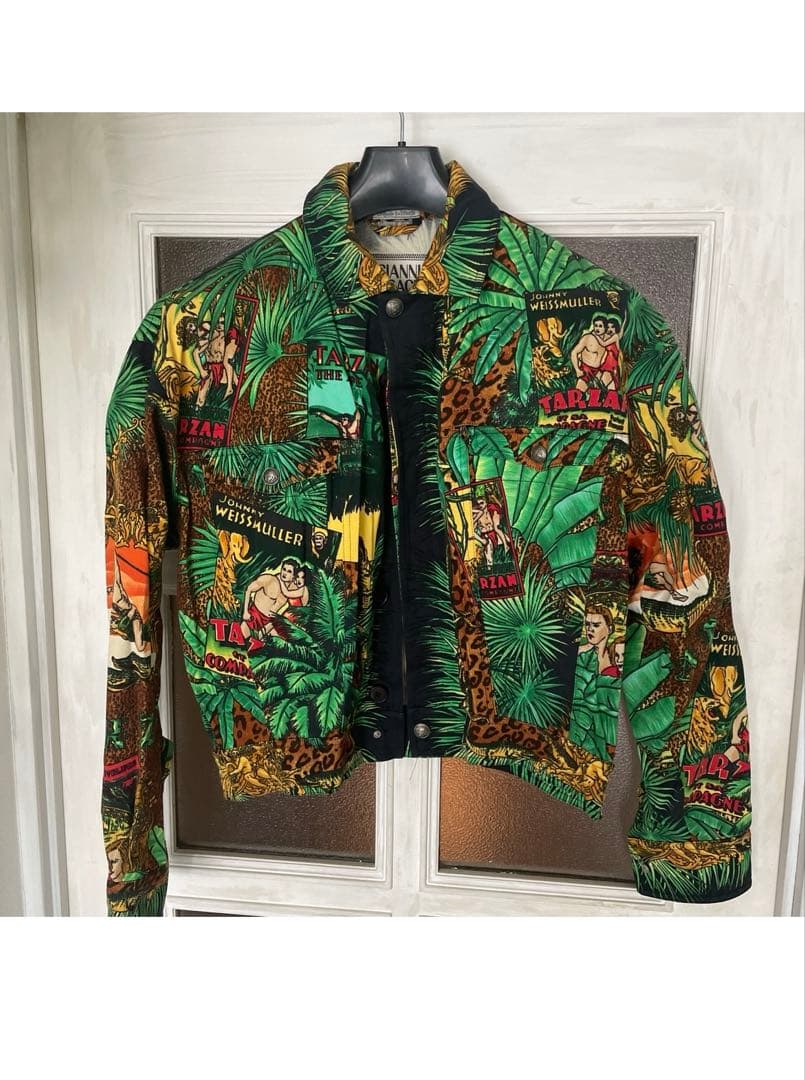 ジャングル　ターザン　柄 シャツ　 ジャケット　Versace ヴェルサーチ