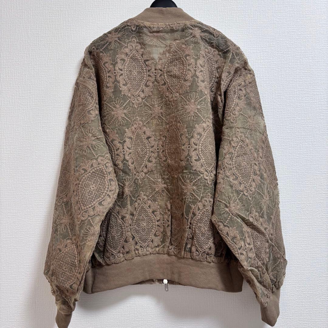 vin 新品　完売　ダブルジップチュールレースブルゾン　ベージュ　定価22000