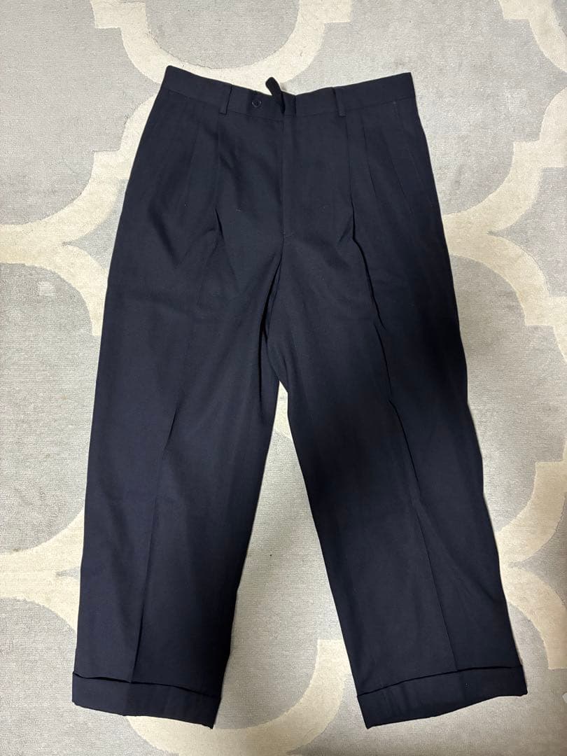GIVENCHY vintage 3tuck wool slacks ネイビー