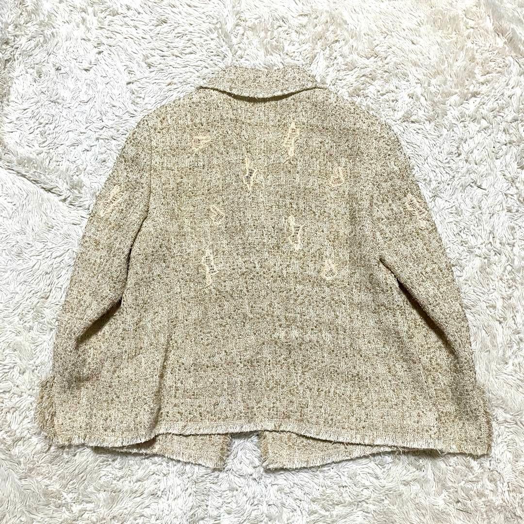 美品 ESCADA エスカーダ ジャケット ツイード ゴールド 40