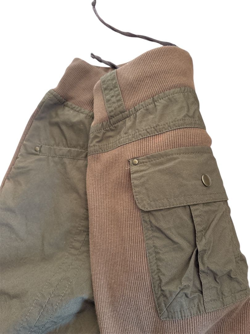 goa風 ブラウン カーキ ブーツカット スエット y2k グランジ