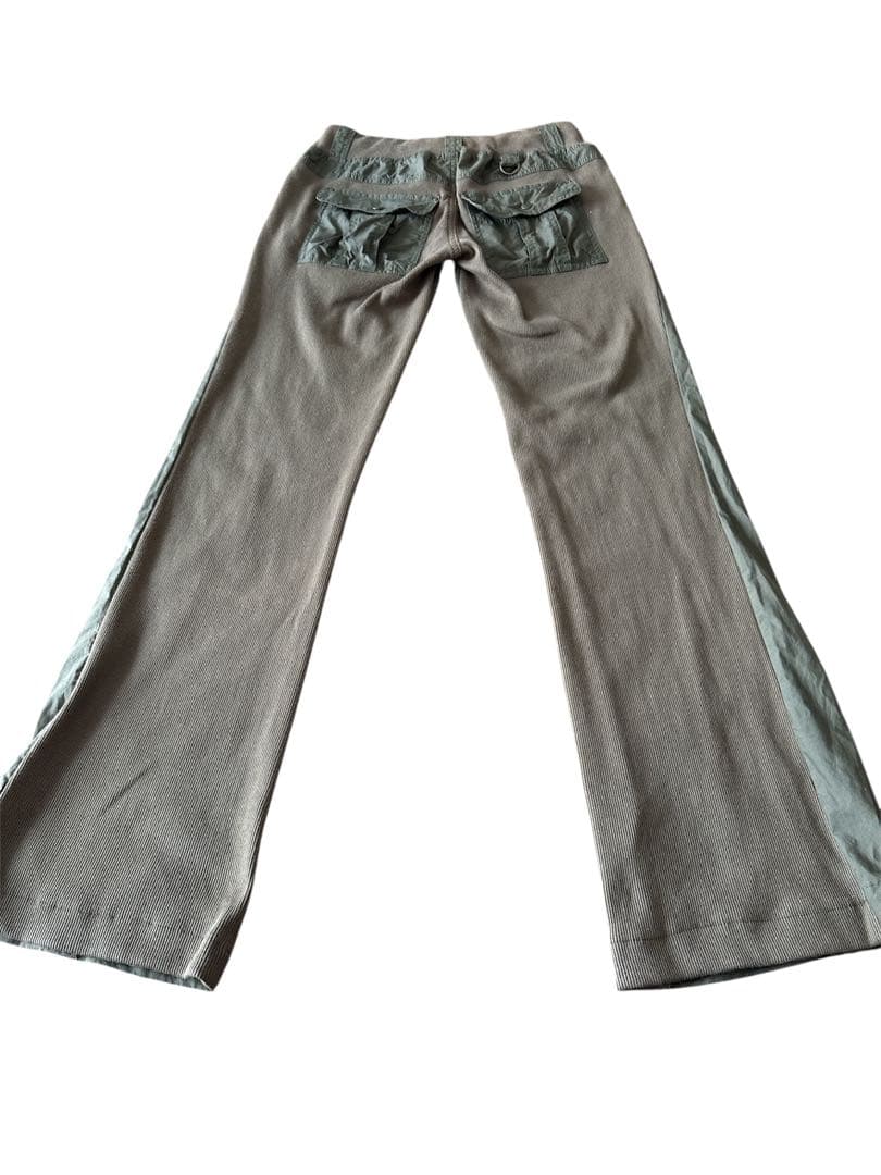 goa風 ブラウン カーキ ブーツカット スエット y2k グランジ