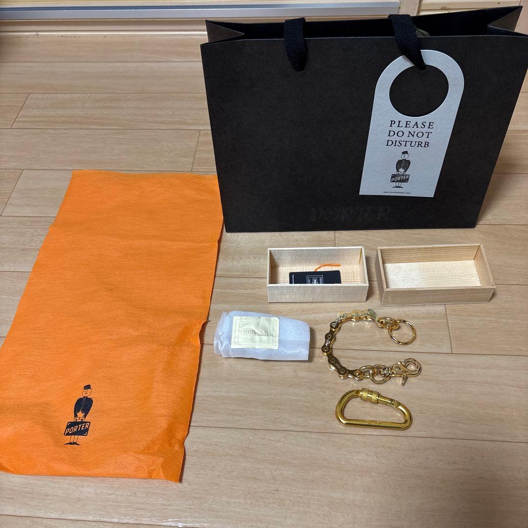 PORTER ポーターバイシクルチェーン　ショート　ゴールド　ウォレットチェーン