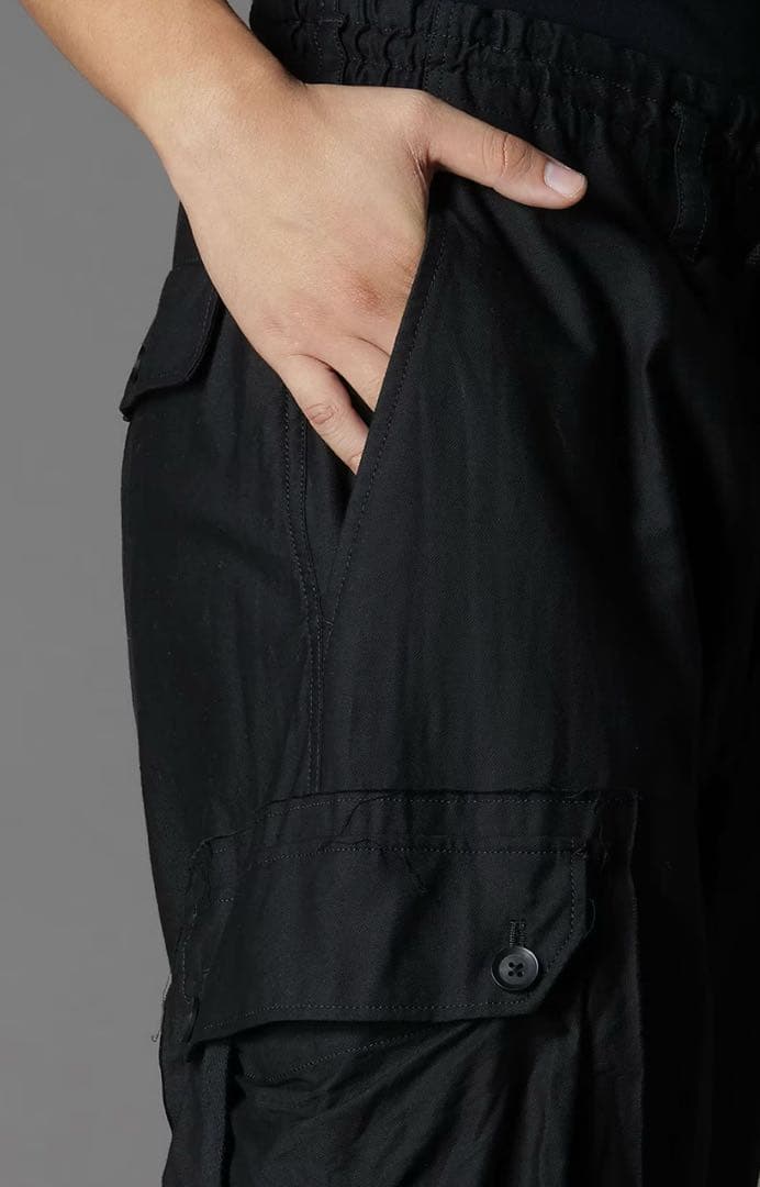 パンツ GroundY / COTTON TWILL RIBBED HEM CARGO