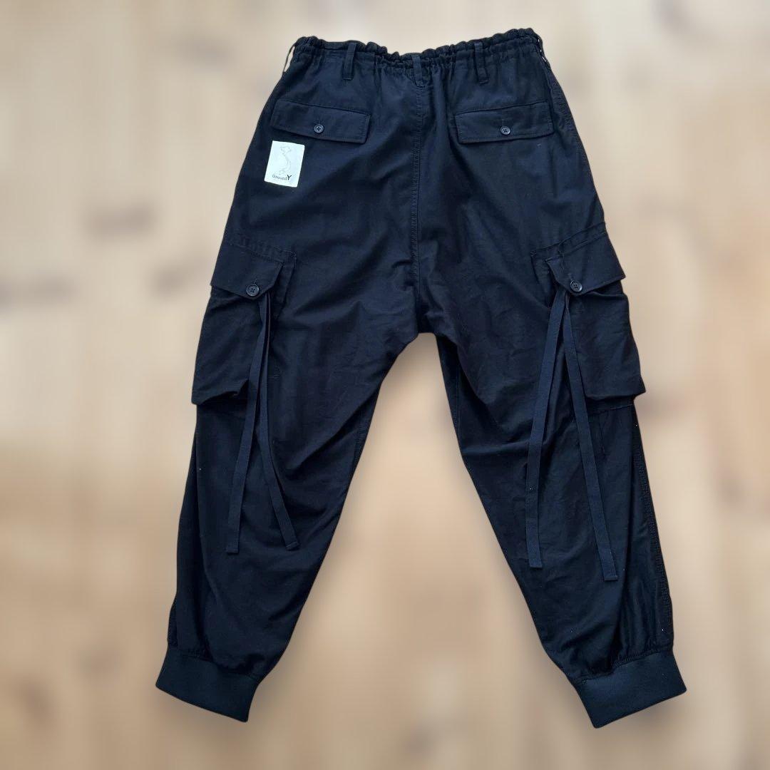 パンツ GroundY / COTTON TWILL RIBBED HEM CARGO