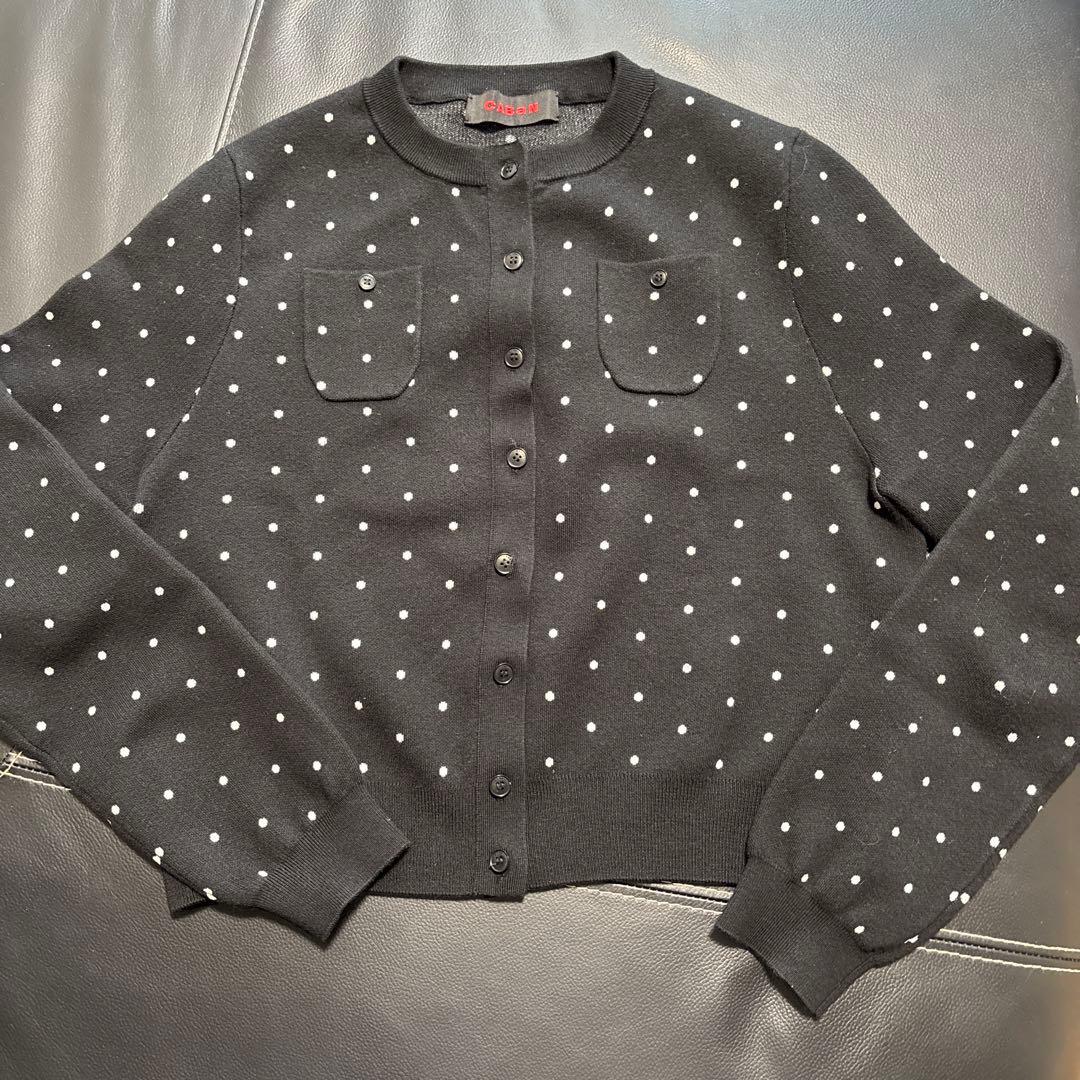 キャバン　CABaN コットンカシミヤドットカーディガン