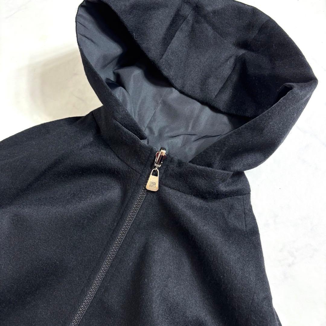 極美品✨レリアン CINZIA ROCCA カシミヤ ウール ブルゾン ブラック