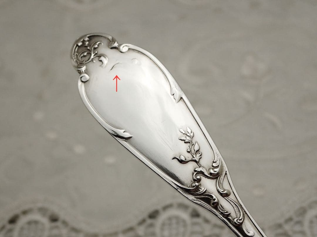 フランス アールヌーボー期 純銀無垢 スプーン&フォークセット ⑥ 小傷あり