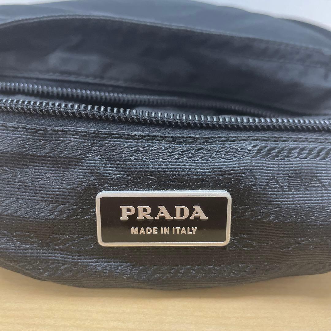 ■ PRADA プラダ ショルダーバッグ ナイロン レザー ブラック