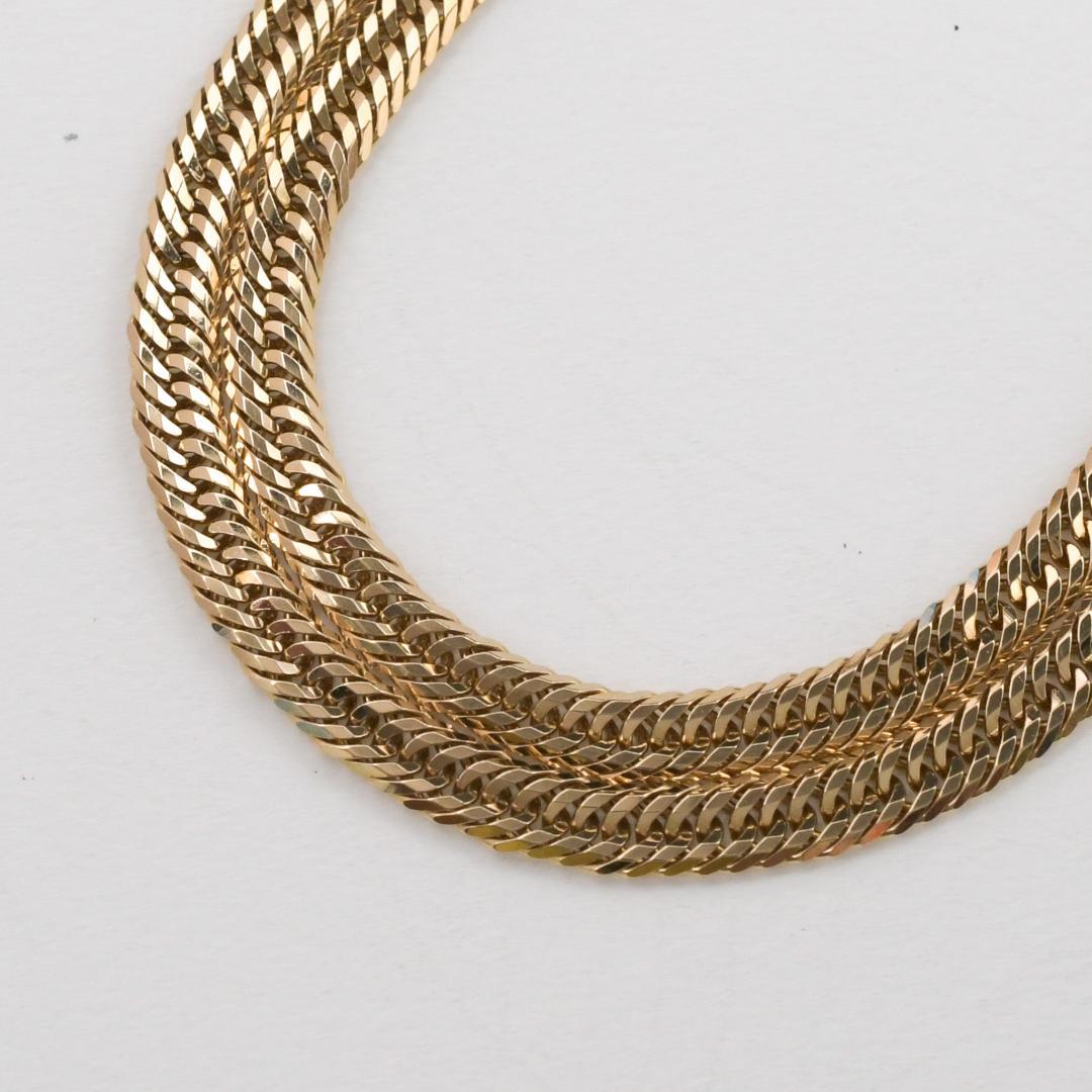 K18 12面カット トリプル 喜平アンクレット 約6g 約23cm