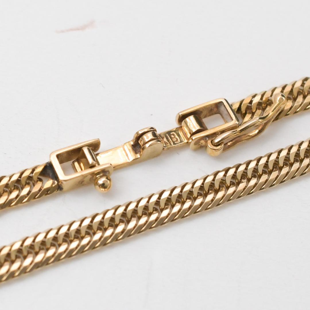 K18 12面カット トリプル 喜平アンクレット 約6g 約23cm