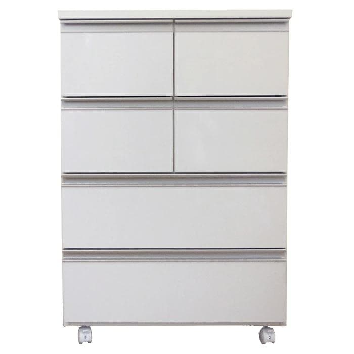 訳あり 特価 品 チェスト 4段 キャスター付き ホワイト 完成品 日本製