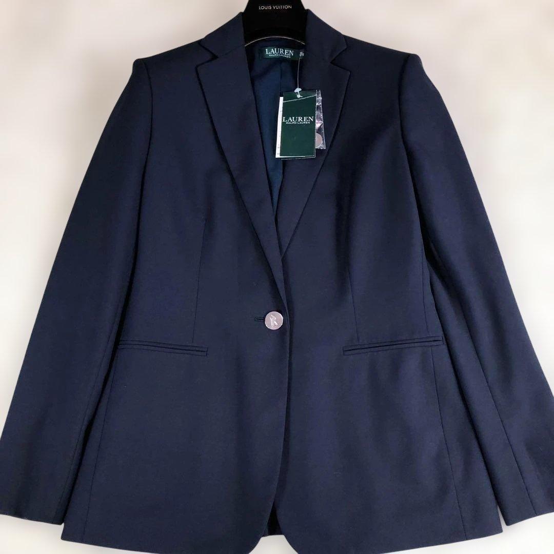 未使用 タグ付 ラルフローレン テーラードジャケット 紺ブレ メタルボタン XS