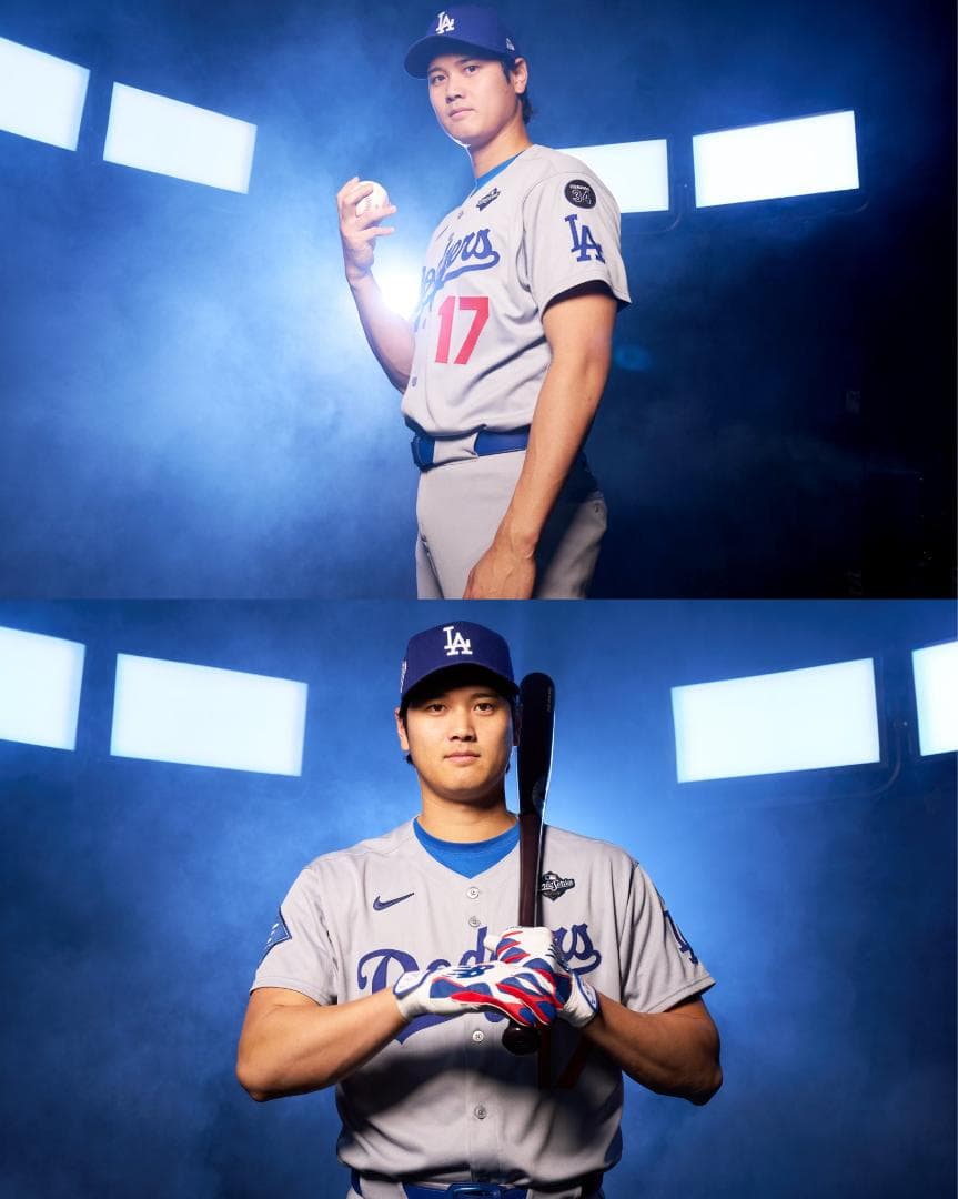 大谷翔平2025WSホームReplicaジャージ♯34&WS2025パッチ付　L