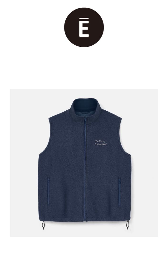 The Ennoy Professional フリースベスト ネイビー