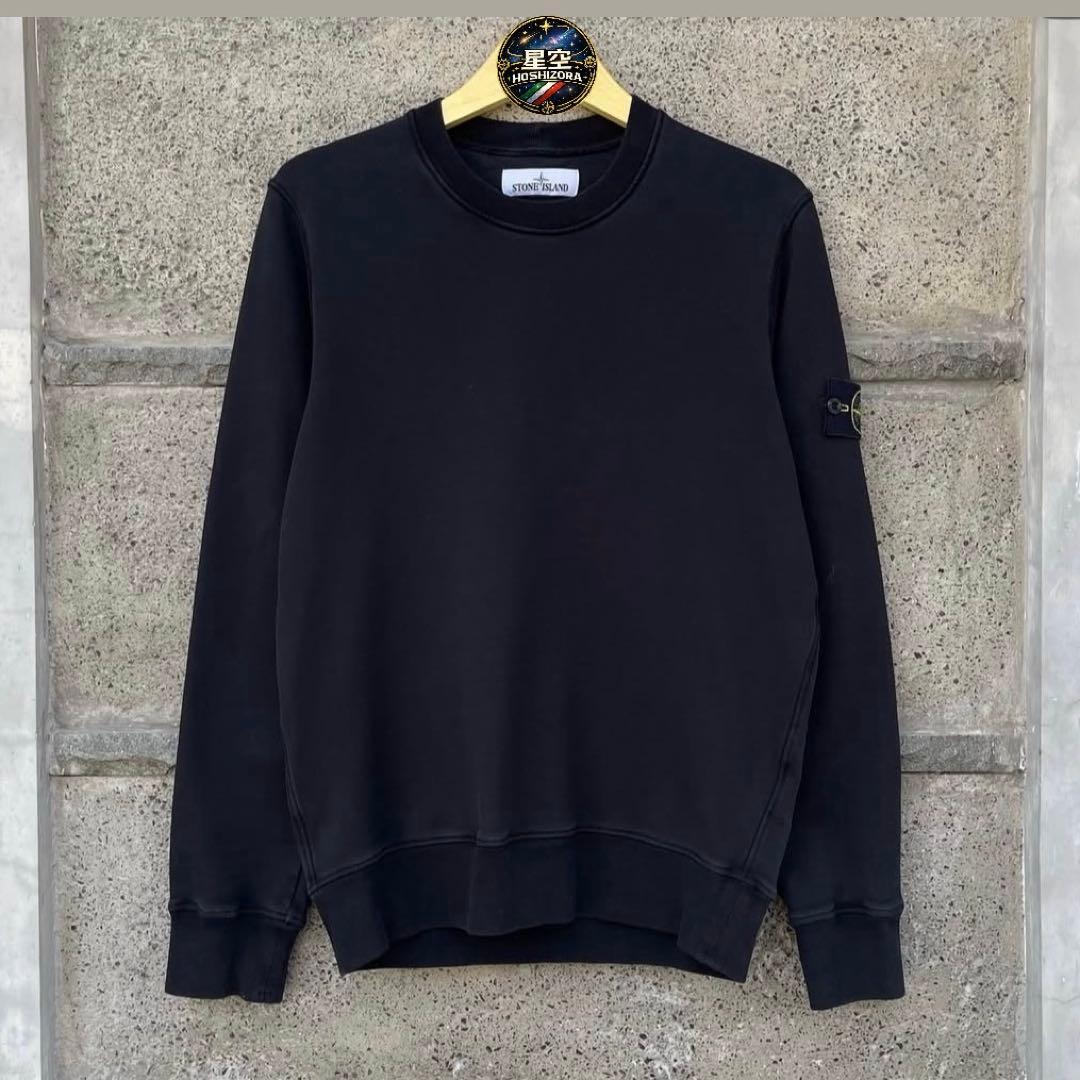 STONE  コットン　クルーネック　トレーナー　ブラック Mサイズ