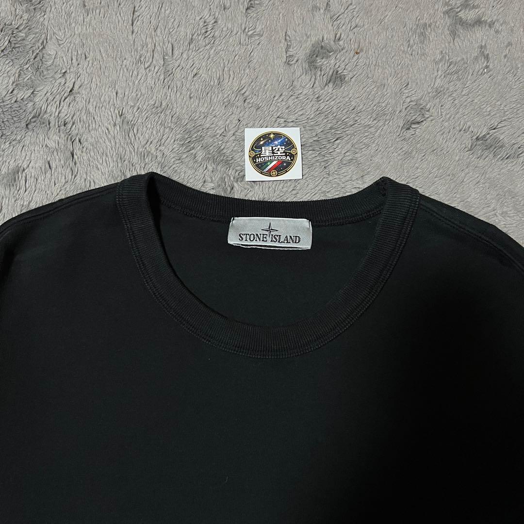 STONE  コットン　クルーネック　トレーナー　ブラック Mサイズ