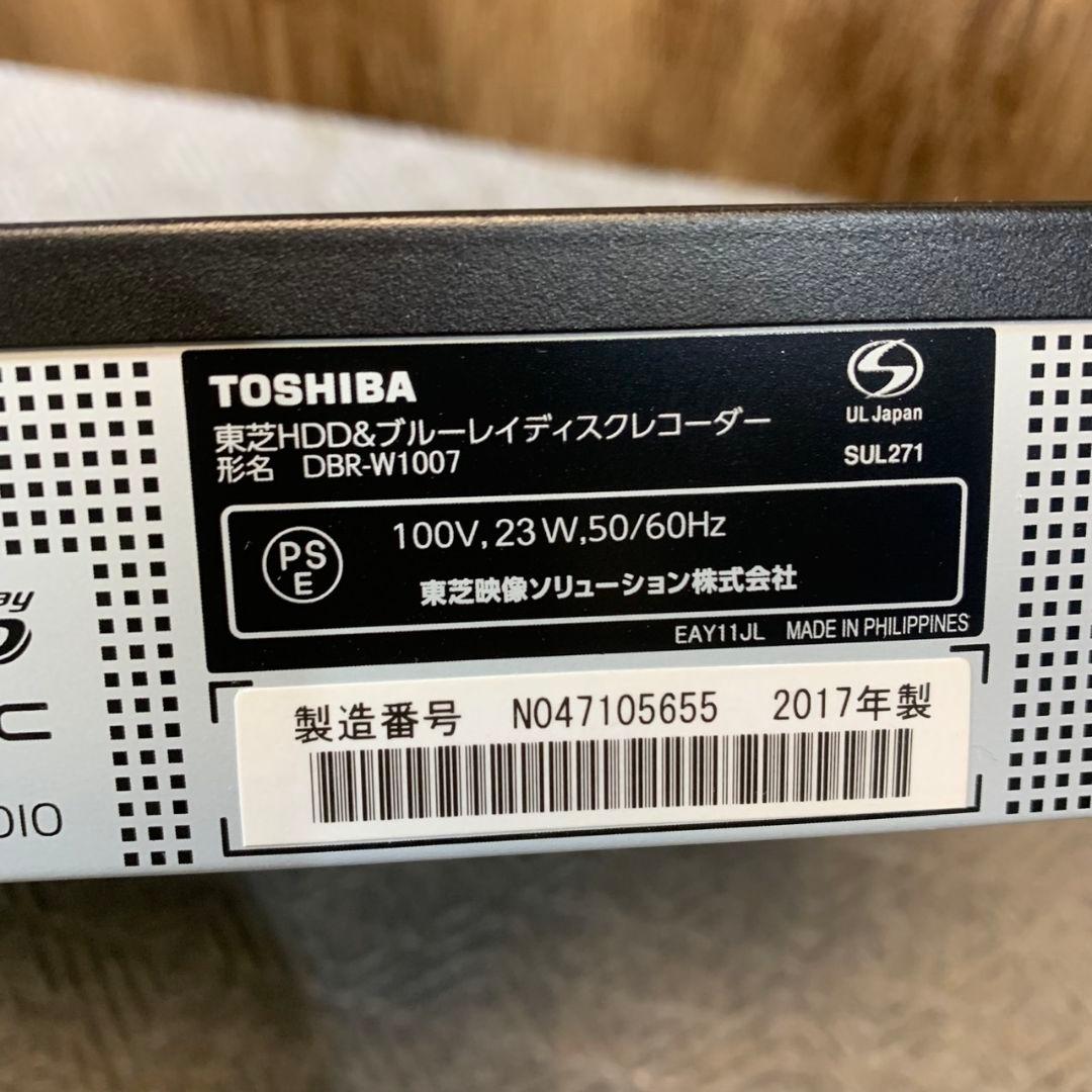 H562\" TOSHIBA 東芝 BDレコーダー DBR-W1007