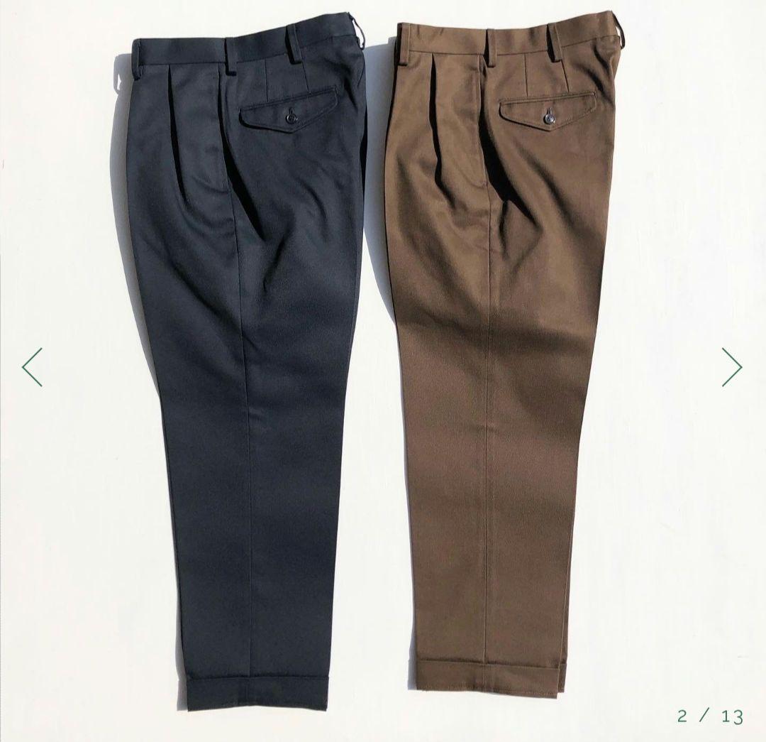 BROWN by 2-tacs テーパードスラックス　ネイビー