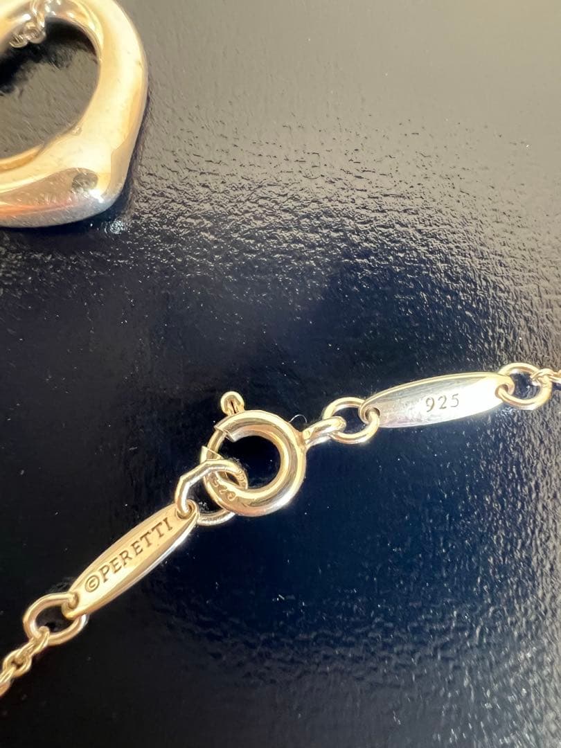 Tiffany オープンハートネックレス（保証書付）とk18のハートのセット